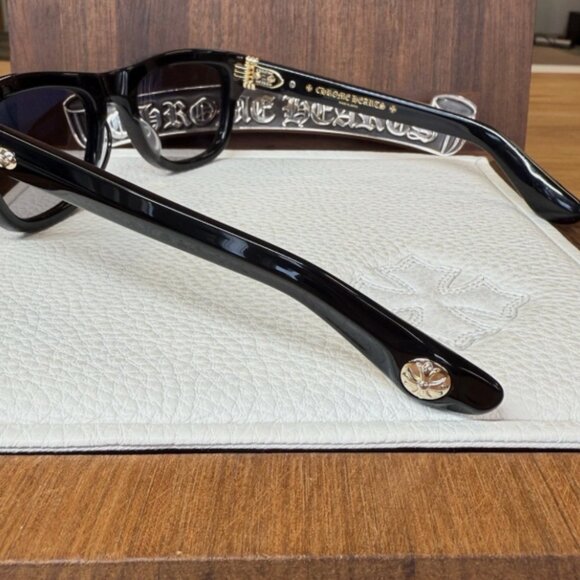 NEW Chrome Hearts Trititsagain Sunglasses Cross Black/Gold